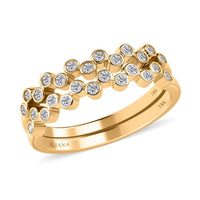 Iliana 18K White Gold G-H SI1 Diamond Set of 2 Half Eternity Band Ring (Size 7.0) 4.10 Grams 0.33 ctw