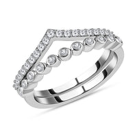 18K Yellow Gold G-H SI1 Diamond Set of 2 Stackable Ring (Size 6.0) 4.20 Grams 0.33 ctw