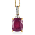 Masoala Sapphire and White Zircon Pendant with Chain (Size 20) - Sticky add to cart bar