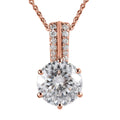 Moissanite Pendant Necklace 20 Inches in Vermeil Yellow Gold Over Sterling Silver 2.75 ctw - Sticky add to cart bar