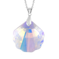 Simulated Blue Sapphire Pendant Necklace 20 Inches in Rhodium Over Sterling Silver & Stainless Steel - Sticky add to cart bar