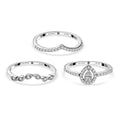 Rhapsody IGI Certified 950 Platinum Diamond E-F VS Set of 3 Stackable Ring (Size 6.0) 6.40 Grams 0.50 ctw - Sticky add to cart bar