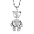 Bear Pendant in Silvertone with Necklace 28 Inches - Sticky add to cart bar
