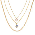 Multi Color Enameled Set of 2 Necklace 17-19 Inches in Goldtone - Sticky add to cart bar