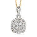 Luxuriant Lab Grown Diamond G-H SI Pendant Necklace 20 Inches in Vermeil Yellow Gold Over Sterling Silver 0.50 ctw - Sticky add to cart bar