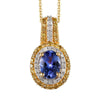 Tanzanite with Yellow Diamond