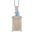 TLV Premium Ethiopian Welo Opal, Natural Champagne Diamond Pendant Necklace (20 Inches) in Platinum Over Sterling Silver 2.85 ctw - Sticky add to cart bar