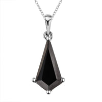 Elite Shungite Kite Shape Pendant Necklace 20 Inches in Platinum Over Sterling Silver 1.85 ctw