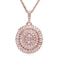 Natural Pink Diamond I3 Cluster Pendant Necklace 18 Inches in Vermeil Rose Gold Over Sterling Silver 0.50 ctw - Sticky add to cart bar