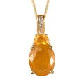 TLV Yellow Sapphire (FF), White Topaz Pendant Necklace (20 Inches) in Vermeil YG Over Sterling Silver 7.50 ctw - Sticky add to cart bar