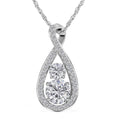 Forever Love Lab Created White Sapphire Necklace (Sterling Silver) - Sticky add to cart bar