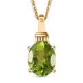 Peridot Solitaire Pendant Necklace (20 Inches) in Vermeil YG Over Sterling Silver 2.15 ctw - Sticky add to cart bar