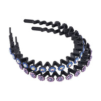 Resin, Multi Color Austrian Crystal Set of 2pcs Hair Hoops