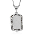 Austrian Crystal Cross with Bible Pendant Necklace (24 Inches) in Stainless Steel - Sticky add to cart bar