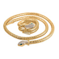 Doorbuster Green Color Resin and White Austrian Crystal Snake Bracelet (6.50-7.00In) and Necklace 36 Inches in Goldtone - Sticky add to cart bar