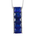 Tanzanian Blue Spinel (DF) Pendant Necklace 20 Inches in Platinum Over Sterling Silver 5.00 ctw - Sticky add to cart bar