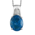 Malgache Neon Apatite and Diamond Pendant Necklace 20 Inches in Platinum Over Sterling Silver 3.75 ctw - Sticky add to cart bar