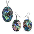 Abalone Shell Necklace (20 Inches) and Dangle Earrings in Sterling Silver - Sticky add to cart bar