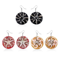Set of 3 Resin Spider Net, Hurricane and Star Earrings in Sterling Silver