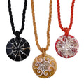 Resin Pendant Set of 3 Spider Net, Hurricane, and Star Motif With Matching Seed Beads Necklace (20 Inches) - Sticky add to cart bar