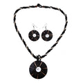 Resin Earrings and Laba-laba Pendant with Seed Beaded Necklace 20 Inches in Sterling Silver - Sticky add to cart bar