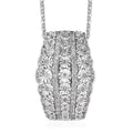 Diamond Illusion Pendant Necklace 20 Inches in Platinum Over Sterling Silver 0.50 ctw - Sticky add to cart bar