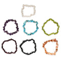 Set of 7 Multi Gemstone Chips Stretch Bracelet 359.10 ctw - Sticky add to cart bar