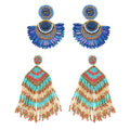 Set of 2 Seed Beaded Dangle Earrings - Sticky add to cart bar