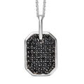 Thai Black Spinel Pendant Necklace 20 Inches in Platinum Over Sterling Silver 0.90 ctw - Sticky add to cart bar