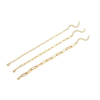 Ever True Set of 3 Paperclip Bracelet in Stainless Steel (7.50-9.50In)