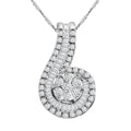 10K White Gold H SI3 Diamond Pendant Necklace 18 Inches 0.75 ctw - Sticky add to cart bar