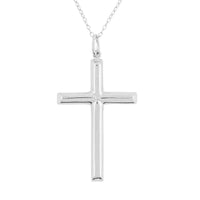 Sterling Silver Cross Pendant Necklace (18 Inches) (2.80 g)
