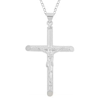 Sterling Silver Cross Pendant Necklace 18 Inches 2.90 Grams