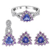 Trillion Tanzanite & Pink Sapphire