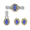 Oval Tanzanite & Yellow Sapphire