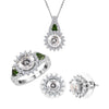 Moissanite & Chrome Diopside