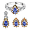 Pear Tanzanite & Yellow Sapphire
