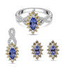 Marquise Tanzanite & Yellow Sapphire
