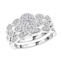 By Tony Diniz Designer Closeout 14K White Gold Diamond (G-H, SI) Set of 3 Ring (Size 7.0) 1.00 ctw