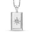 Diamond Accent Bar Pendant Necklace 20 Inches in Platinum Over Sterling Silver - Sticky add to cart bar