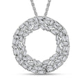 Diamond Circle Pendant Necklace 20 Inches in Platinum Over Sterling Silver 0.50 ctw - Sticky add to cart bar