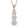 One Time Only Moissanite (Rnd 7mm) Pendant Necklace (20 Inches) in Platinum Over Sterling Silver 2.40 ctw - Sticky add to cart bar