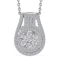 Diamond Pendant Necklace 20 Inches in Platinum Over Sterling Silver 0.75 ctw - Sticky add to cart bar