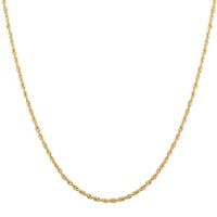 Set of 2 10K Yellow Gold 1.5mm Rope Chain Necklace 20 Inches 2.80 Grams