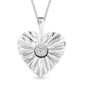 Moissanite Pendant Necklace 20 Inches in Platinum Over Sterling Silver 0.15 ctw - Sticky add to cart bar