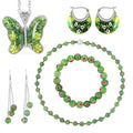 Green Color Murano Style Jewelry Set - Sticky add to cart bar