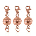 Set of 3, Magnetic Lock with Lobster Clasp and 0.6x5mm Ring in ION Plated YG, RG and Stainless Steel - Sticky add to cart bar