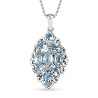 Karis Brazilian Citrine Pendant in Platinum Bond with Stainless Steel Necklace (20 Inches) 3.75 ctw