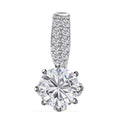 Moissanite Pendant Necklace 20 Inches in Platinum Over Sterling Silver 1.30 ctw - Sticky add to cart bar