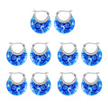 Set of 5 Blue Murano Style Basket Earrings in Stainless Steel - Sticky add to cart bar